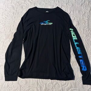 Hollister Black Tee with Blue and Green Logo